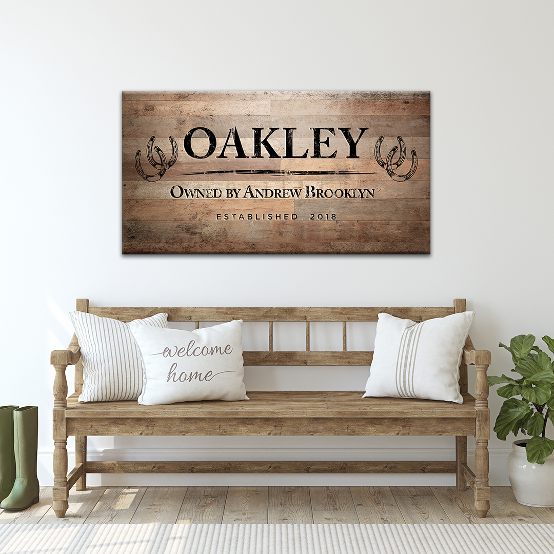 Horseshoe Wall Art Sign - Image by Tailored Canvases
