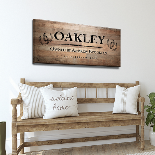 Horseshoe Wall Art Sign - Image by Tailored Canvases