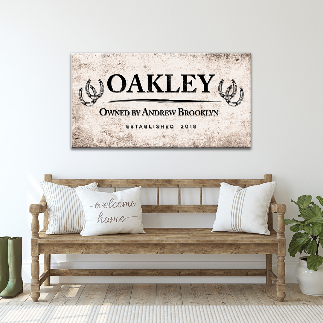 Horseshoe Wall Art Sign Style 2 - Image by Tailored Canvases