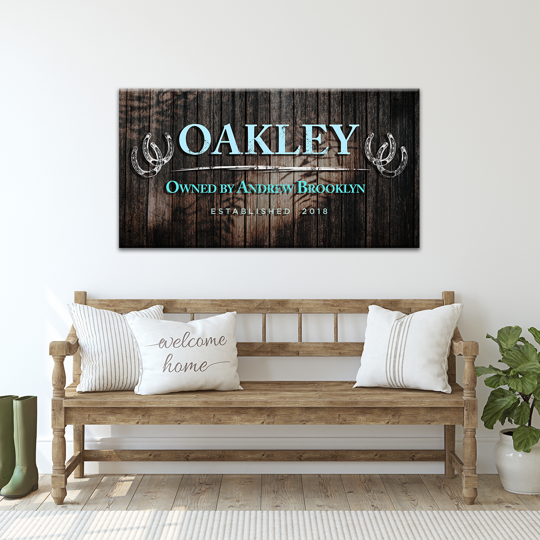 Horseshoe Wall Art Sign Style 3 - Image by Tailored Canvases
