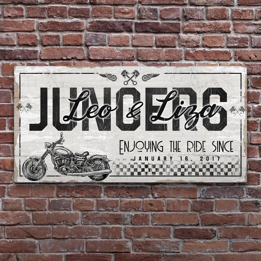 Enjoy the Bike Ride Sign Style 3 - Image by Tailored Canvases