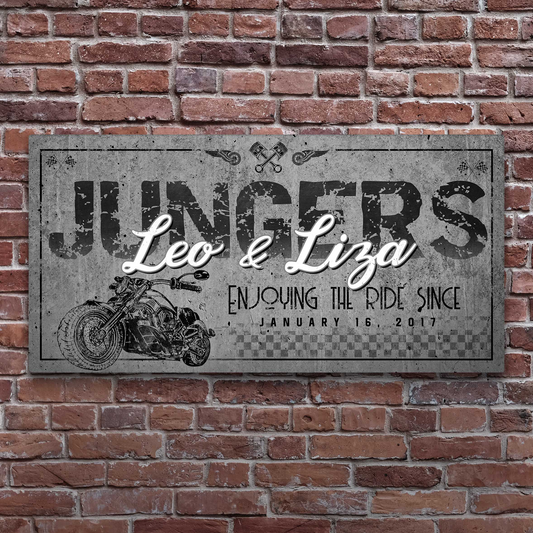 Enjoy the Bike Ride Sign Style 4 - Image by Tailored Canvases