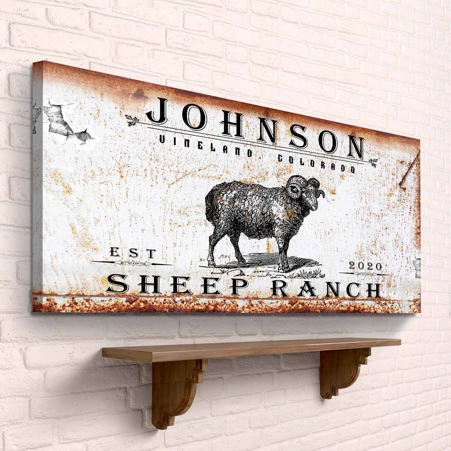 Sheep Ranch Sign Style 1 - Image by Tailored Canvases