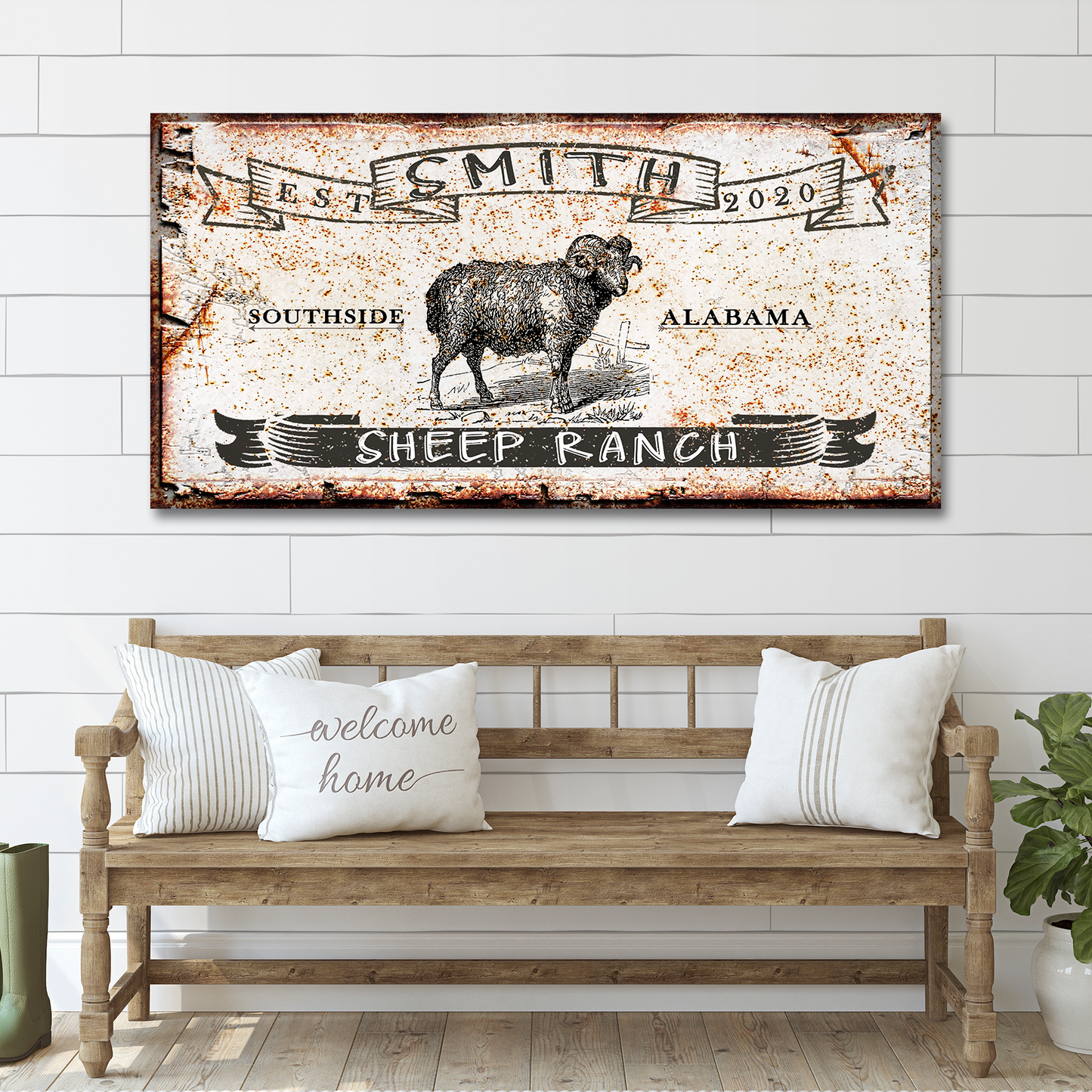 Sheep Ranch Sign Style 2 - Image by Tailored Canvases