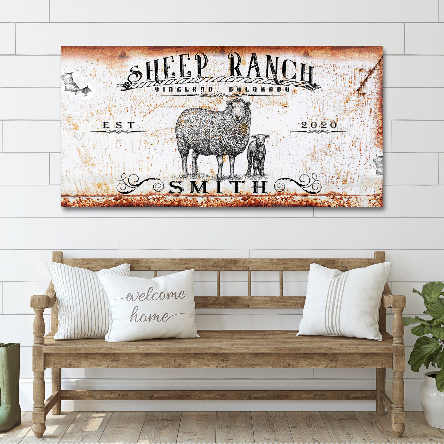 Sheep Ranch Sign Style 3 - Image by Tailored Canvases