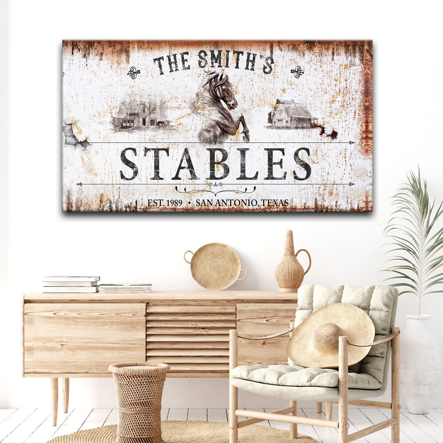 Rustic Stables Decor Sign - Image by Tailored Canvases