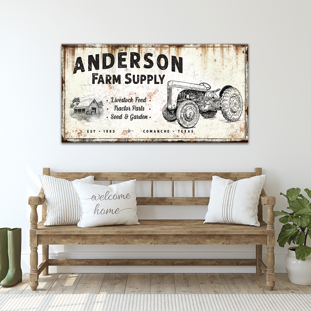 Rustic Farmhouse Sign VI Style 3 - Image by Tailored Canvases