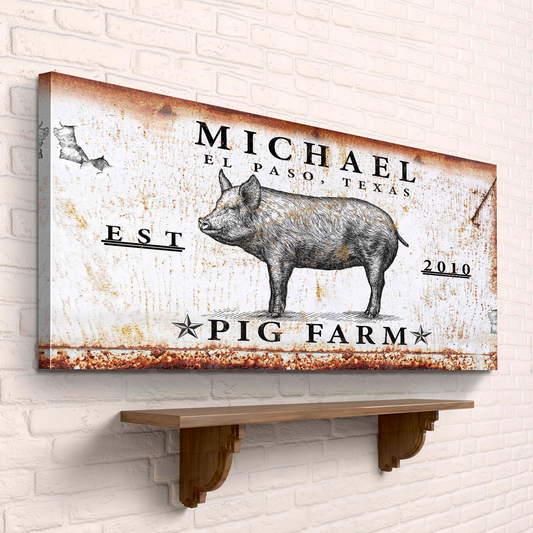 Pig Farm Sign - Image by Tailored Canvases