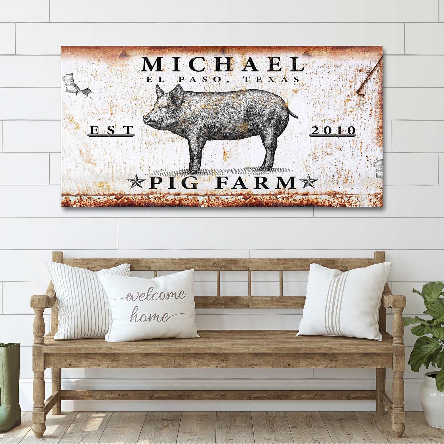 Pig Farm Sign - Image by Tailored Canvases