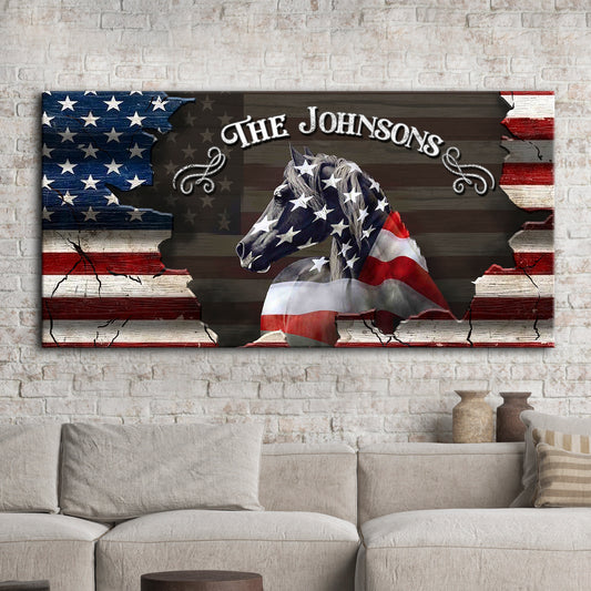 American Horse Wall Art Sign - Image by Tailored Canvases