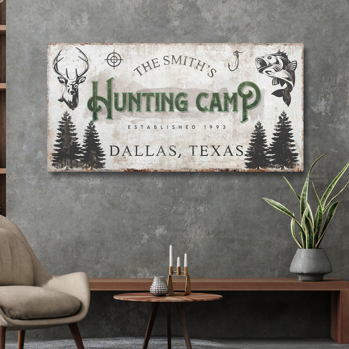 Fishing and Hunting Sign Style 1 - Image by Tailored Canvases