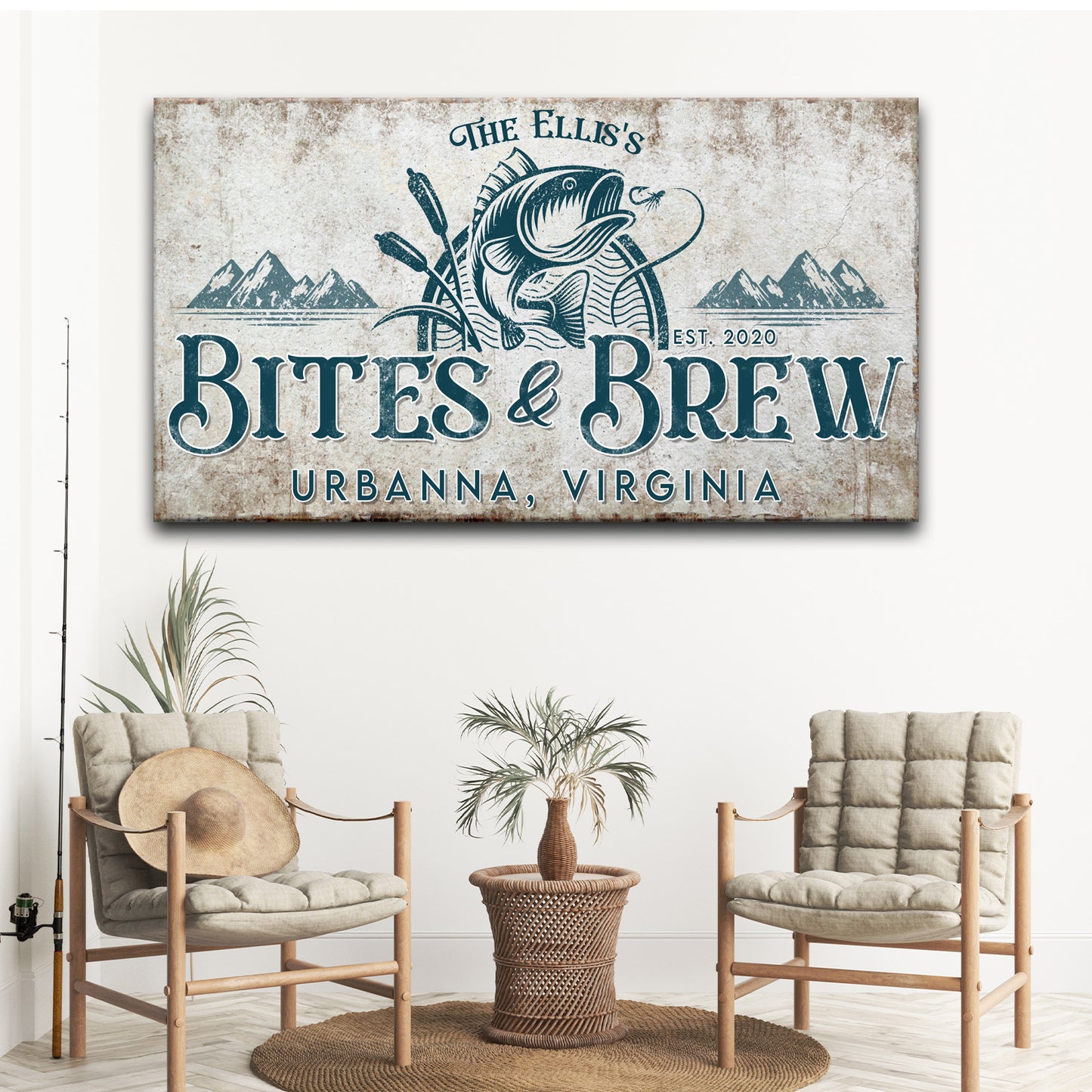 Bites and Brews Sign Style 3 - Image by Tailored Canvases 