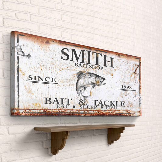 Bait and Tackle Sign - Image by Tailored Canvases