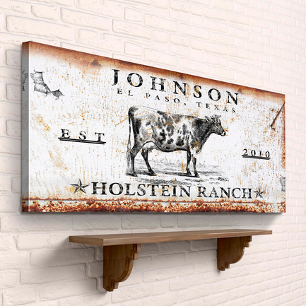 Holstein Ranch Sign - Image by Tailored Canvases