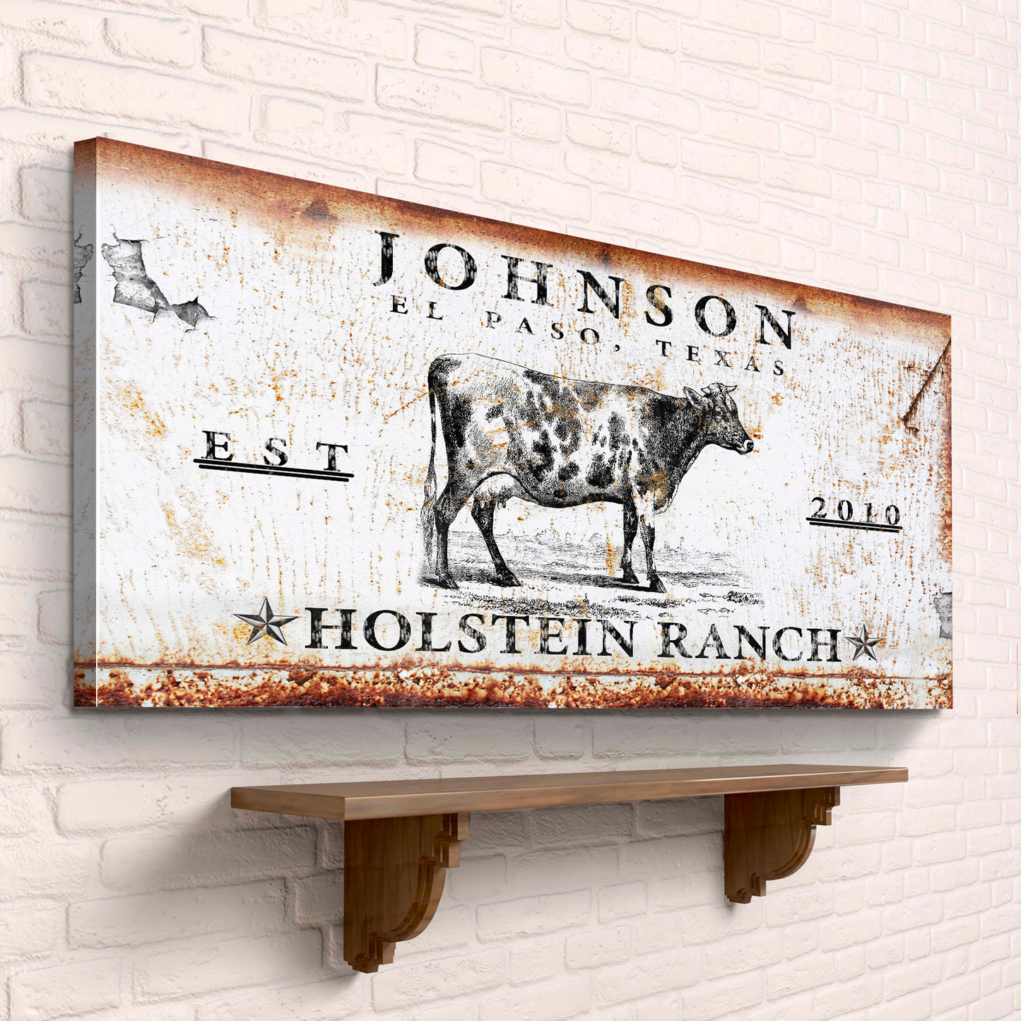 Holstein Ranch Sign Style 1 - Image by Tailored Canvases