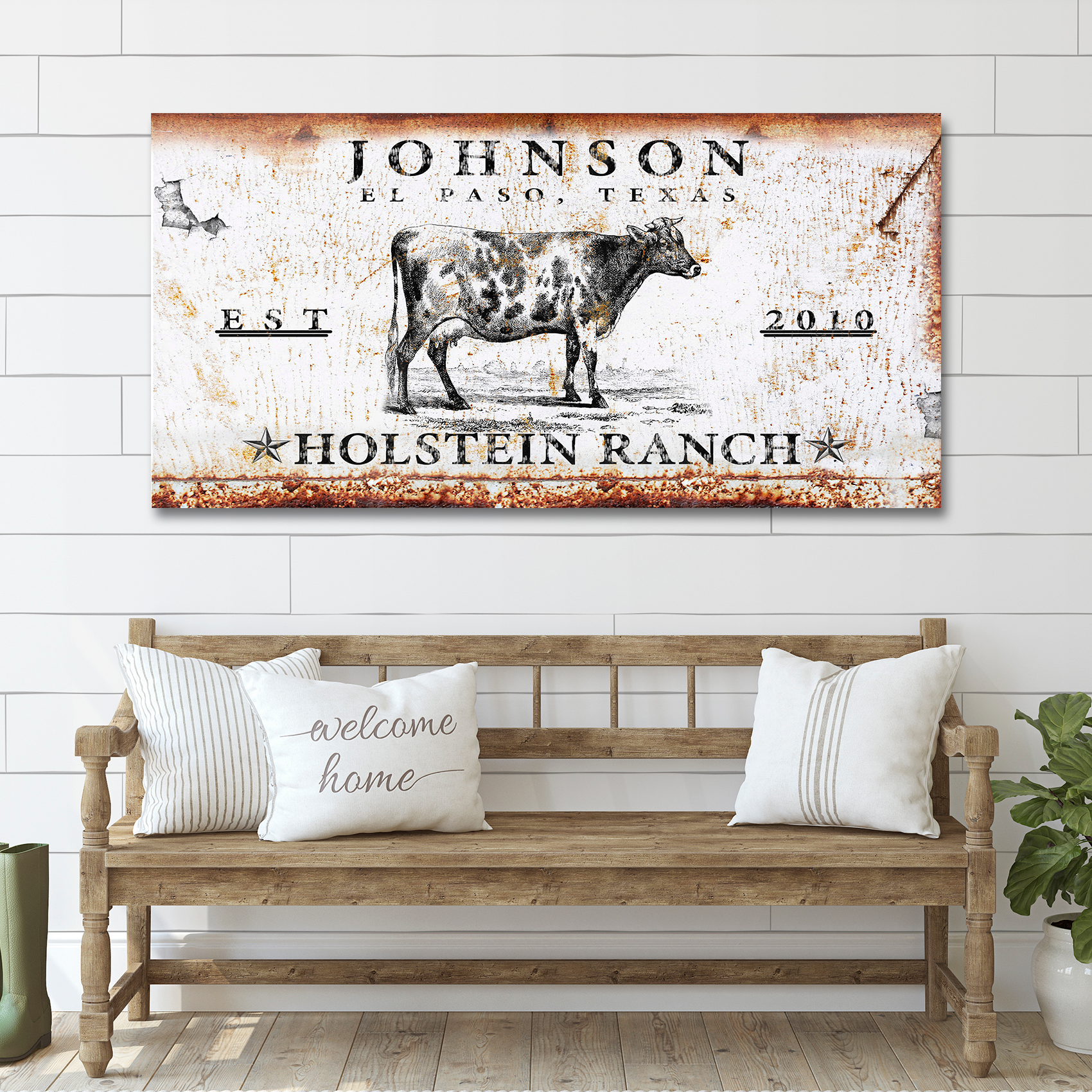 Holstein Ranch Sign - Image by Tailored Canvases