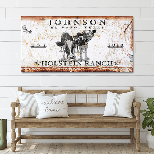 Holstein Ranch Sign Style 2 - Image by Tailored Canvases
