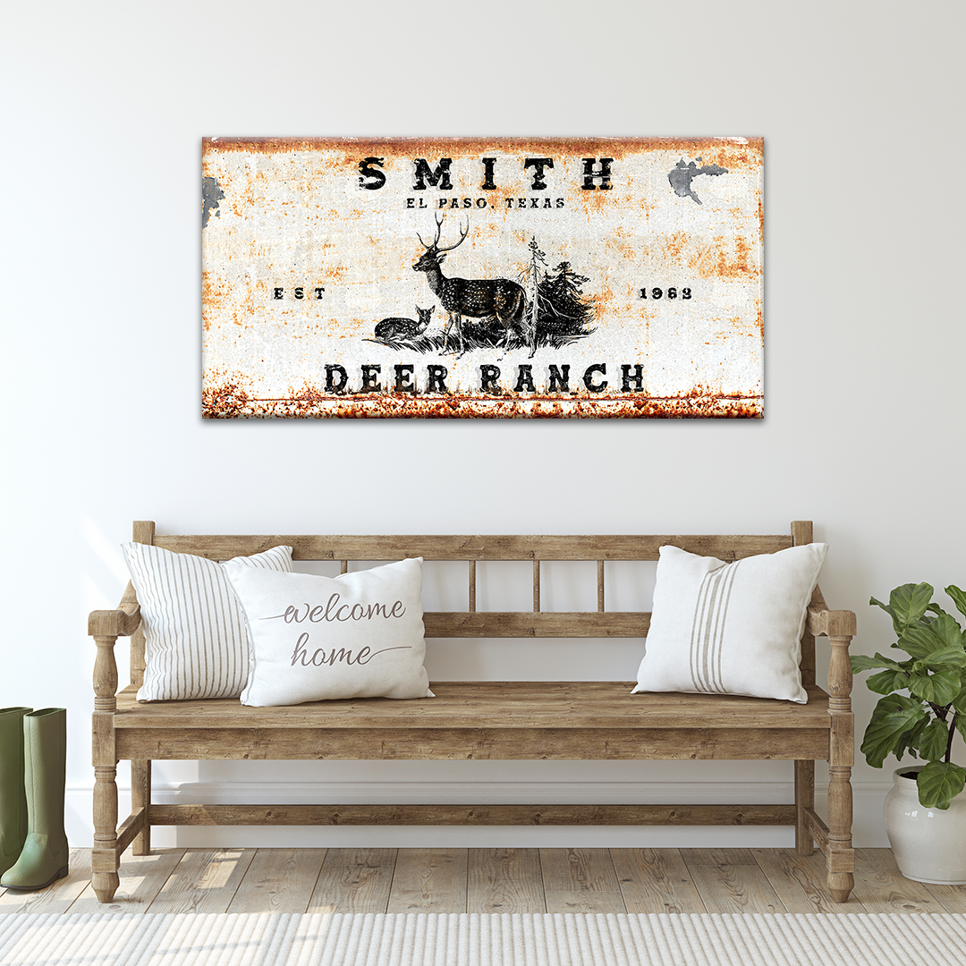 Deer Ranch Sign - Image by Tailored Canvases