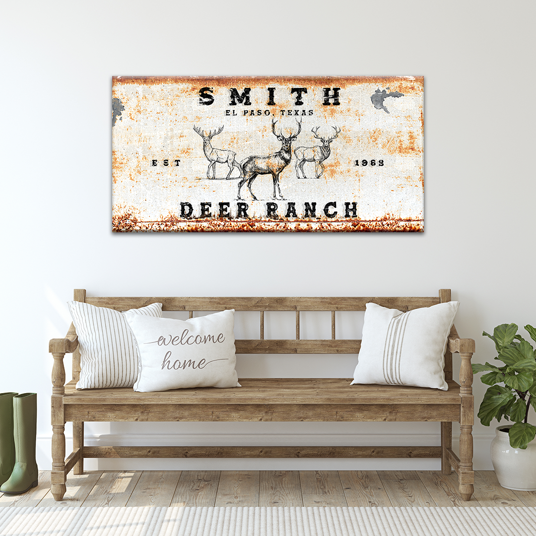 Deer Ranch Sign Style 2 - Image by Tailored Canvases