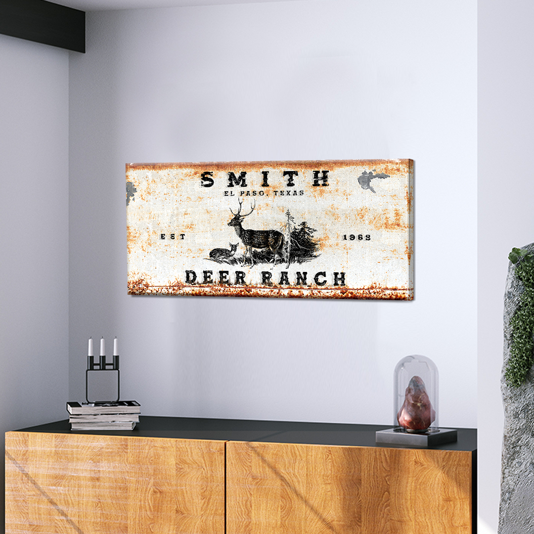Deer Ranch Sign Style 1 - Image by Tailored Canvases