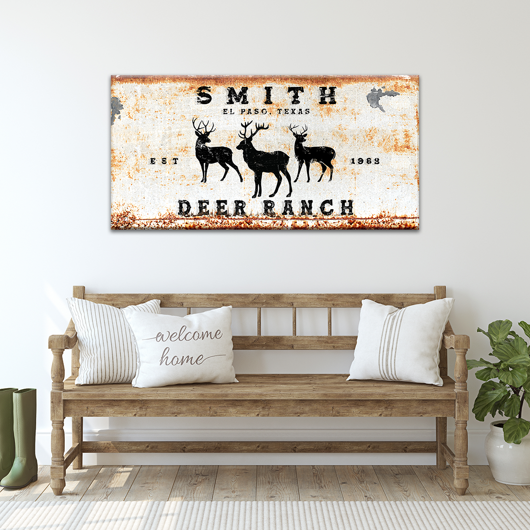 Deer Ranch Sign Style 3 - Image by Tailored Canvases