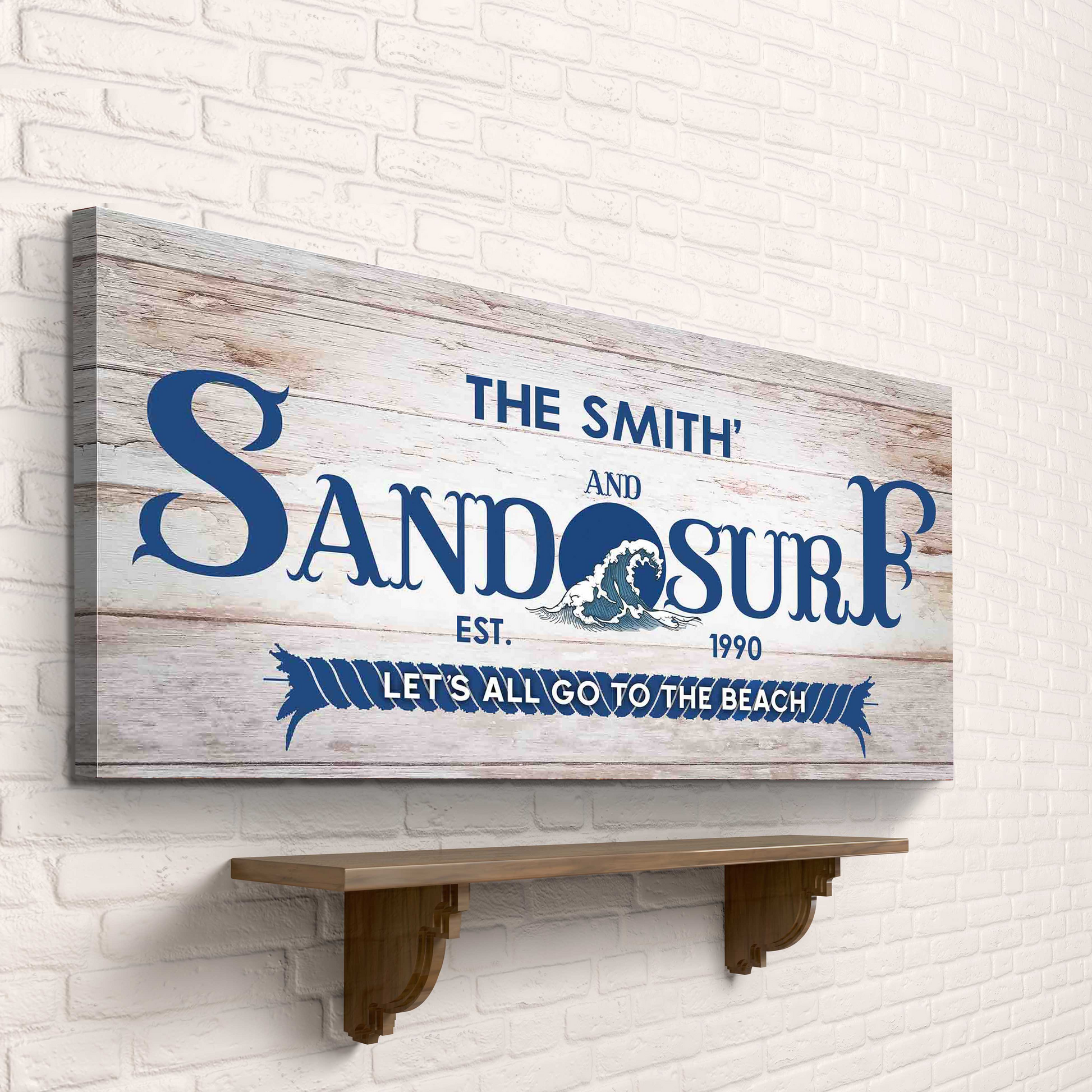Sand and Surf Sign III Style 3 - Image by Tailored Canvases