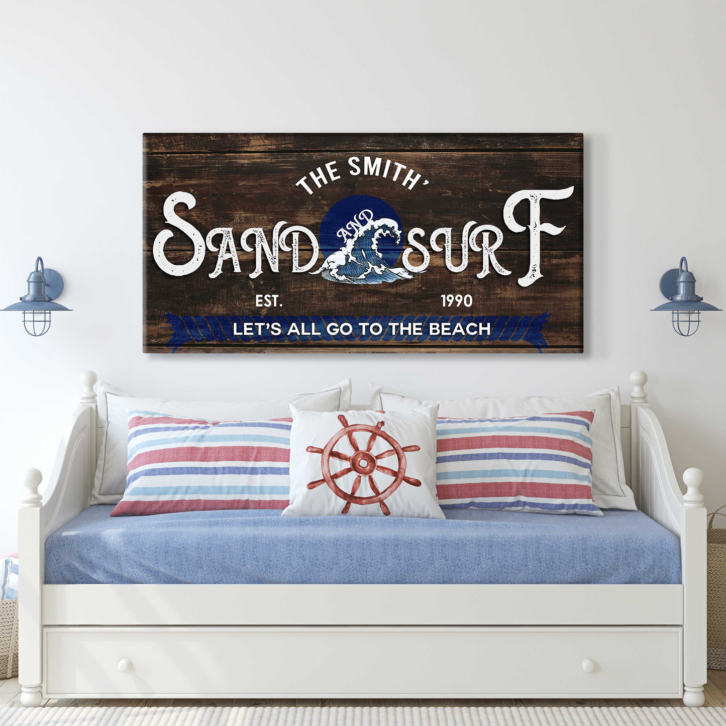 Sand and Surf Sign III Style 2 - Wall Art Image by Tailored Canvases