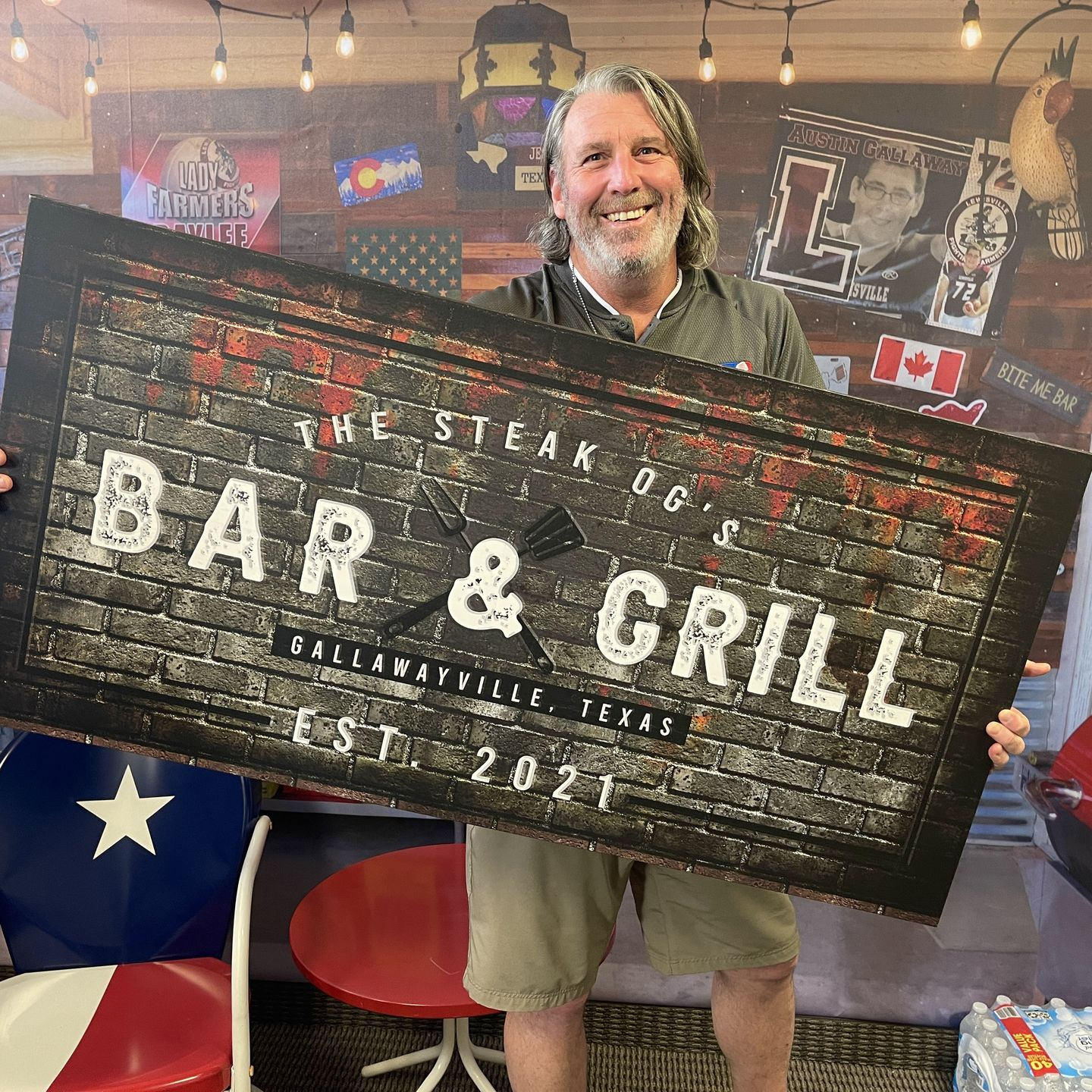 Bar and Grill Sign II Style 1 - Image by Tailored Canvases