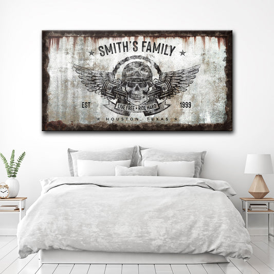 Live Free Ride Hard Sign - Image by Tailored Canvases