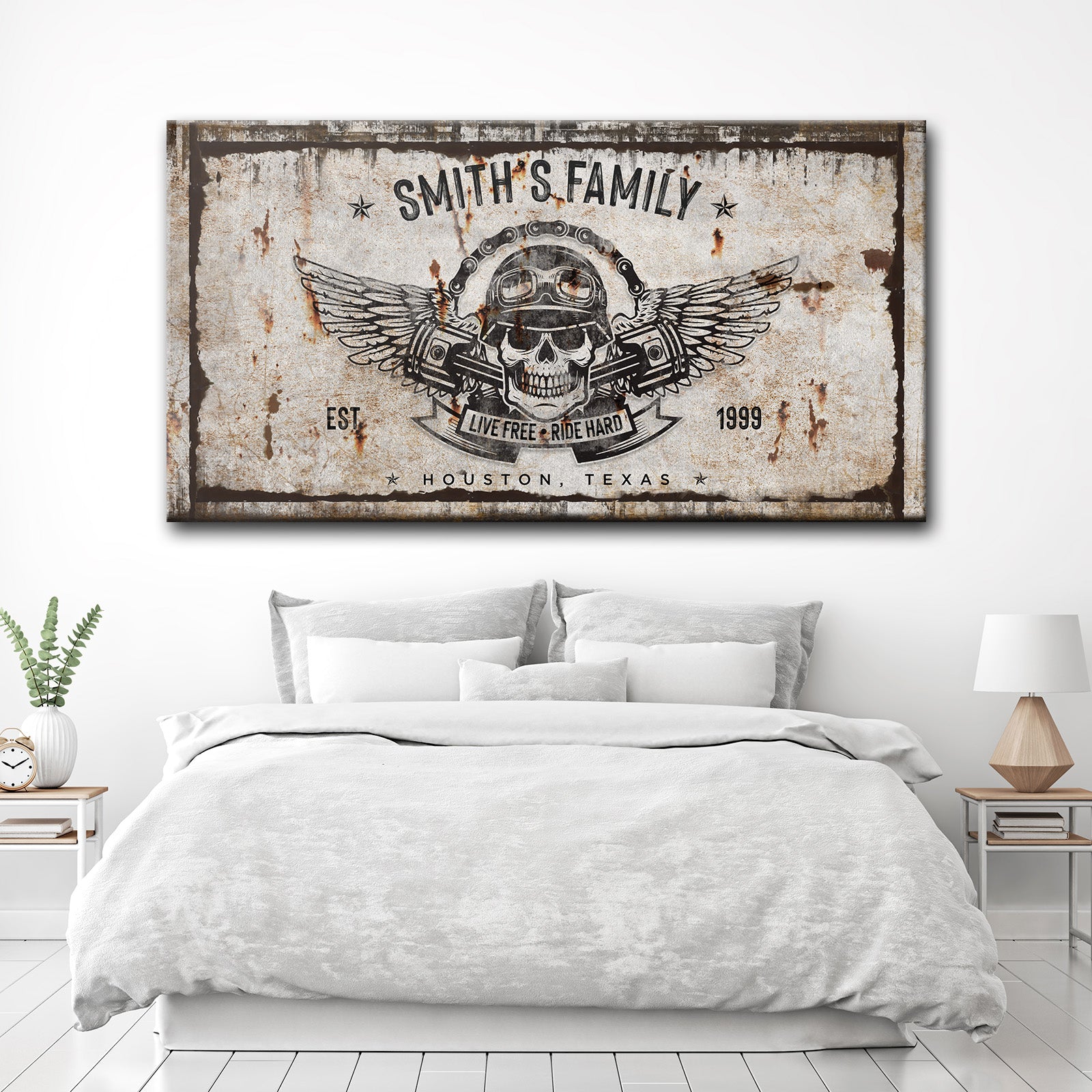 Live Free Ride Hard Sign Style 2 - Image by Tailored Canvases