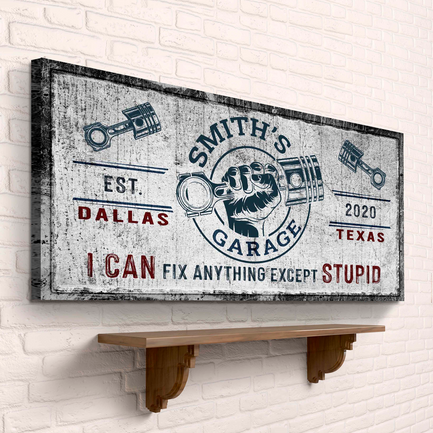 Family Garage Sign - Image by Tailored Canvases
