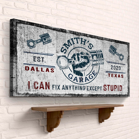 Family Garage Sign - Image by Tailored Canvases