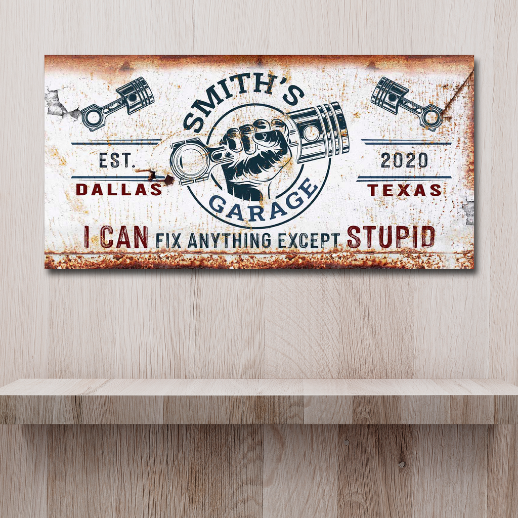 Family Garage Sign | Customizable Canvas by Tailored Canvases