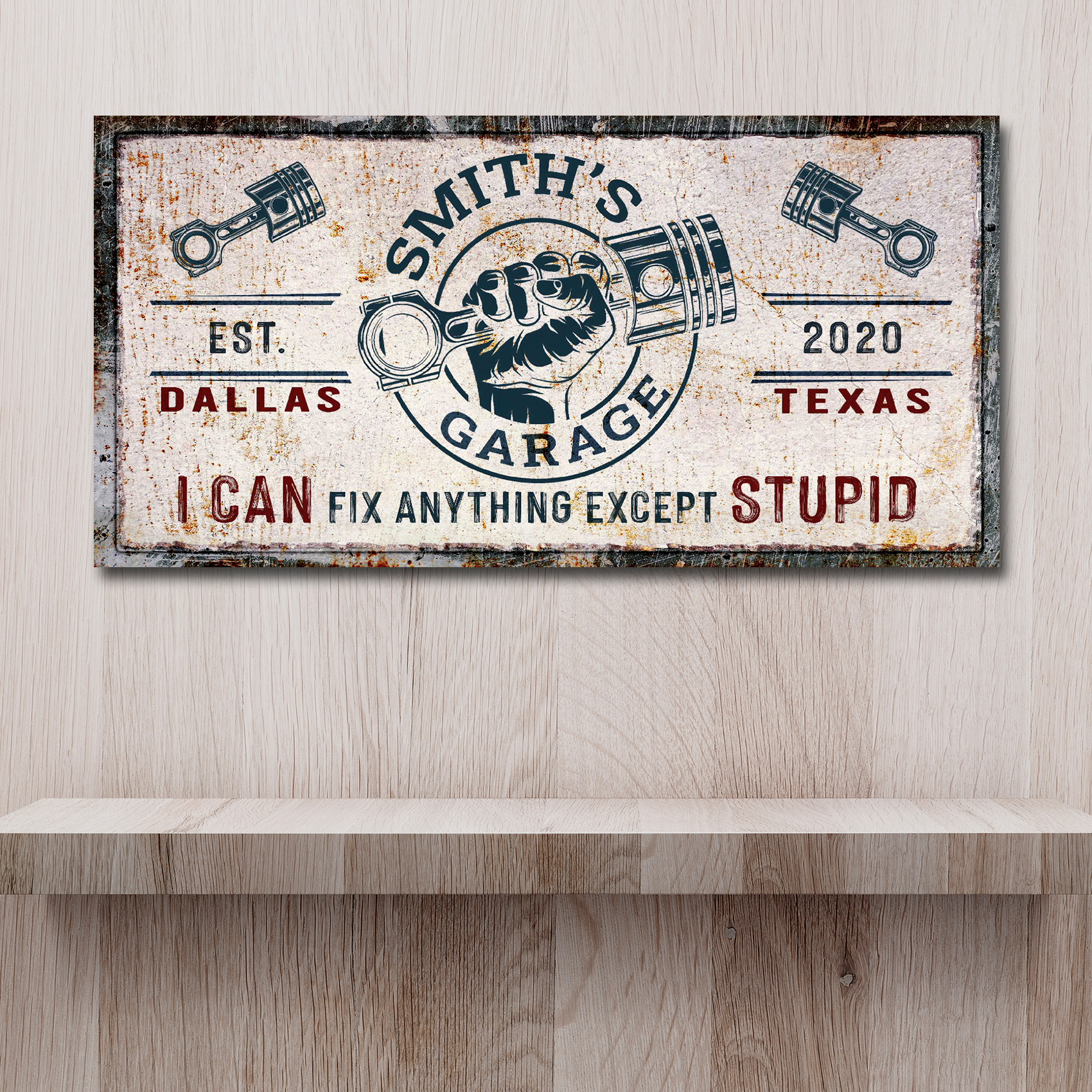 Family Garage Sign Style 3 - Image by Tailored Canvases