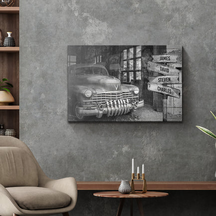 Vintage Car Name Sign - Image by Tailored Canvases