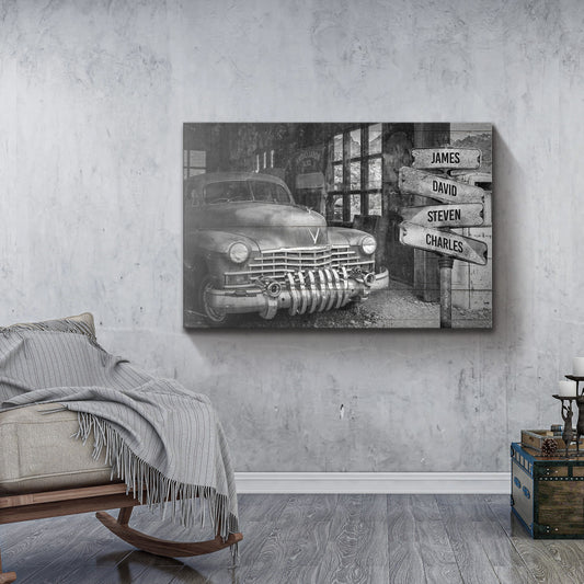 Vintage Car Name Sign - Image by Tailored Canvases