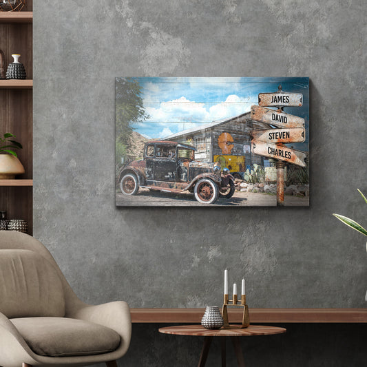 Vintage Car Name Sign Style 2 - Image by Tailored Canvases