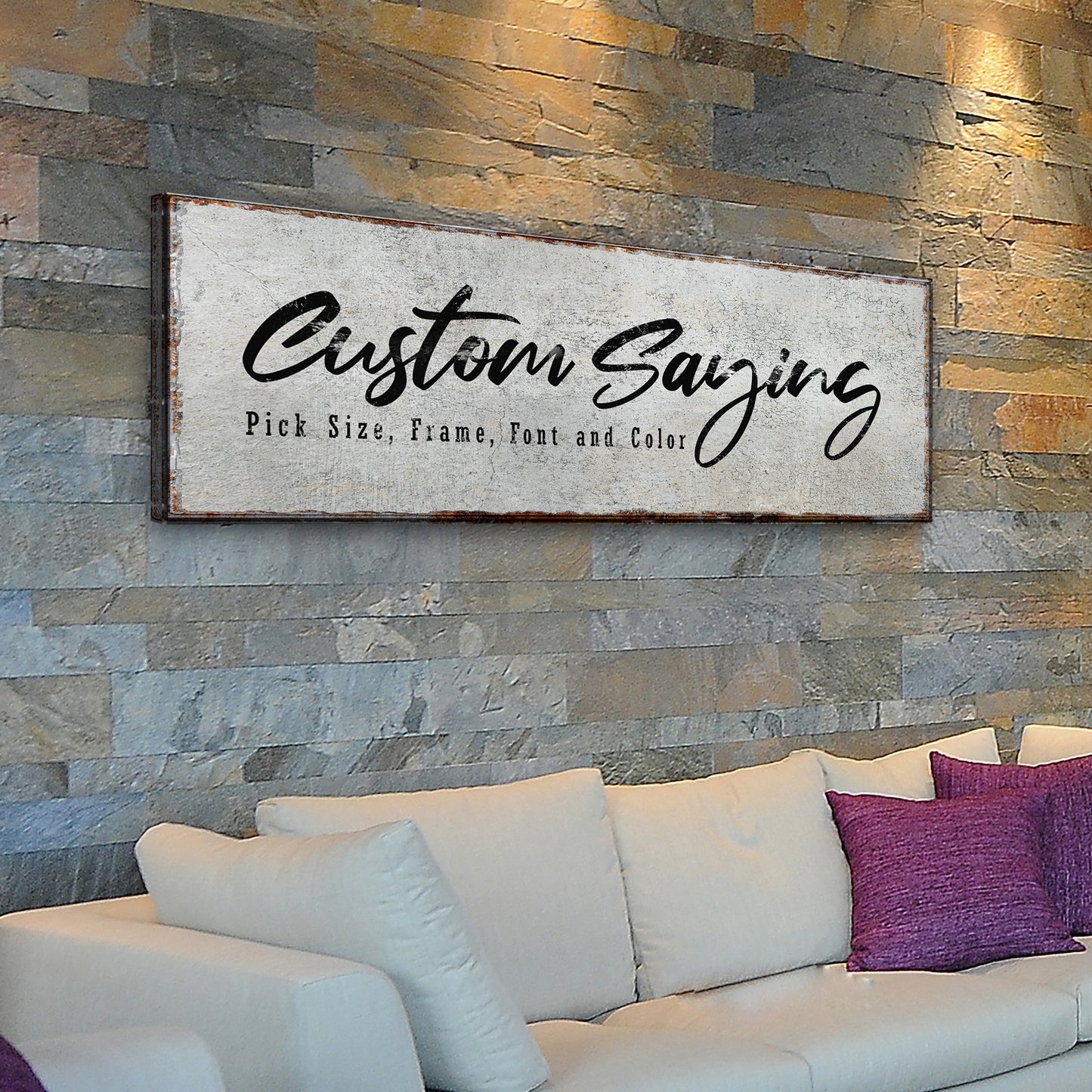 Custom Saying Sign Style 2 - Image by Tailored Canvases