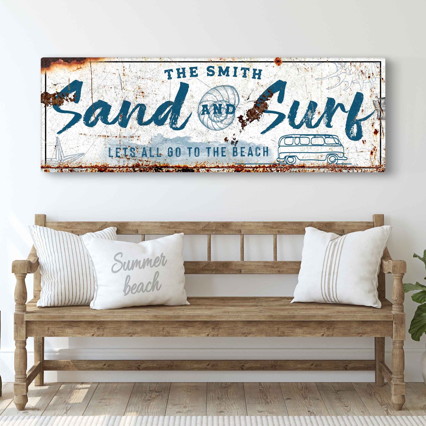 Rustic Sand and Surf Sign Style 1 - Image by Tailored Canvases