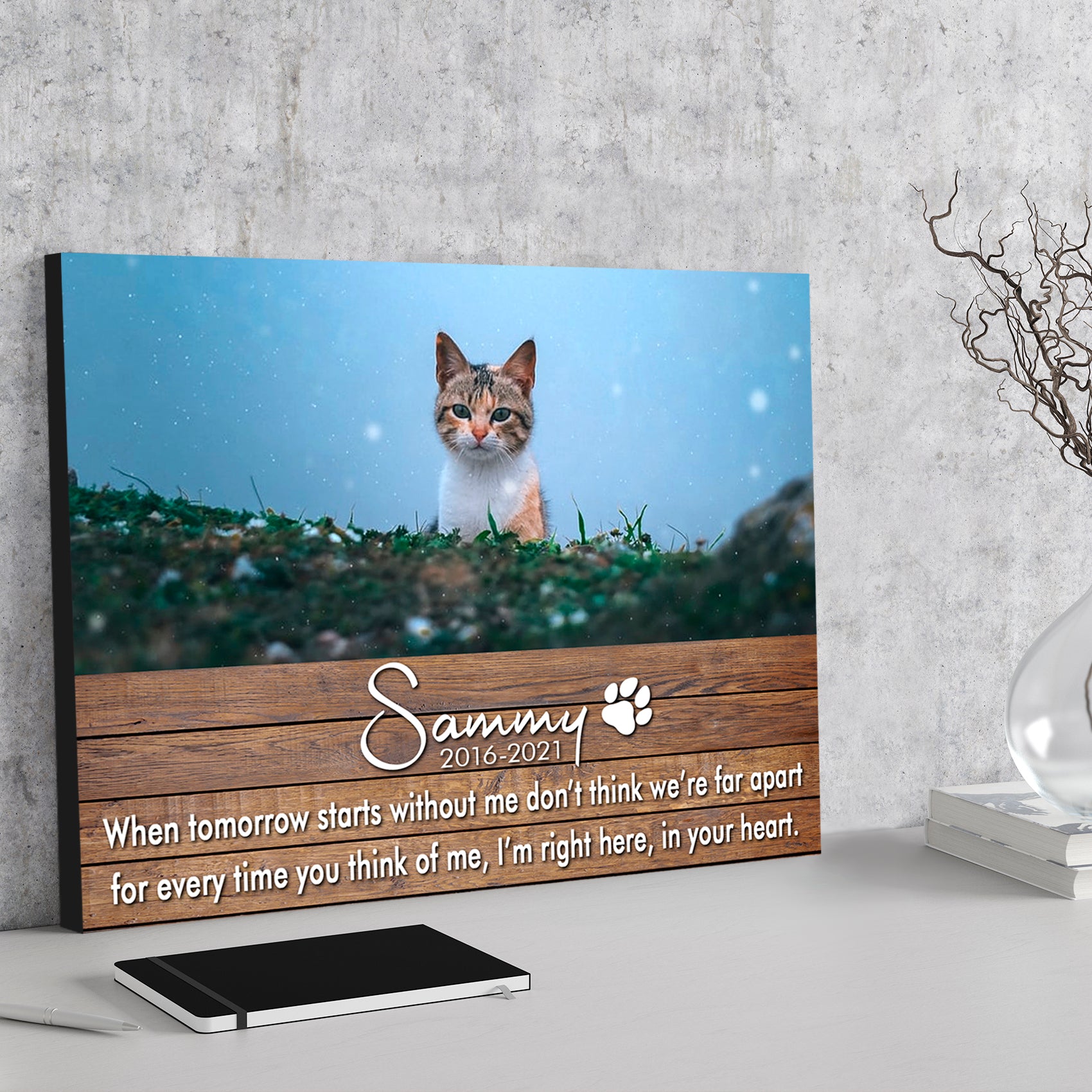Cat Memorial Sign Style 2 - Image by Tailored Canvases
