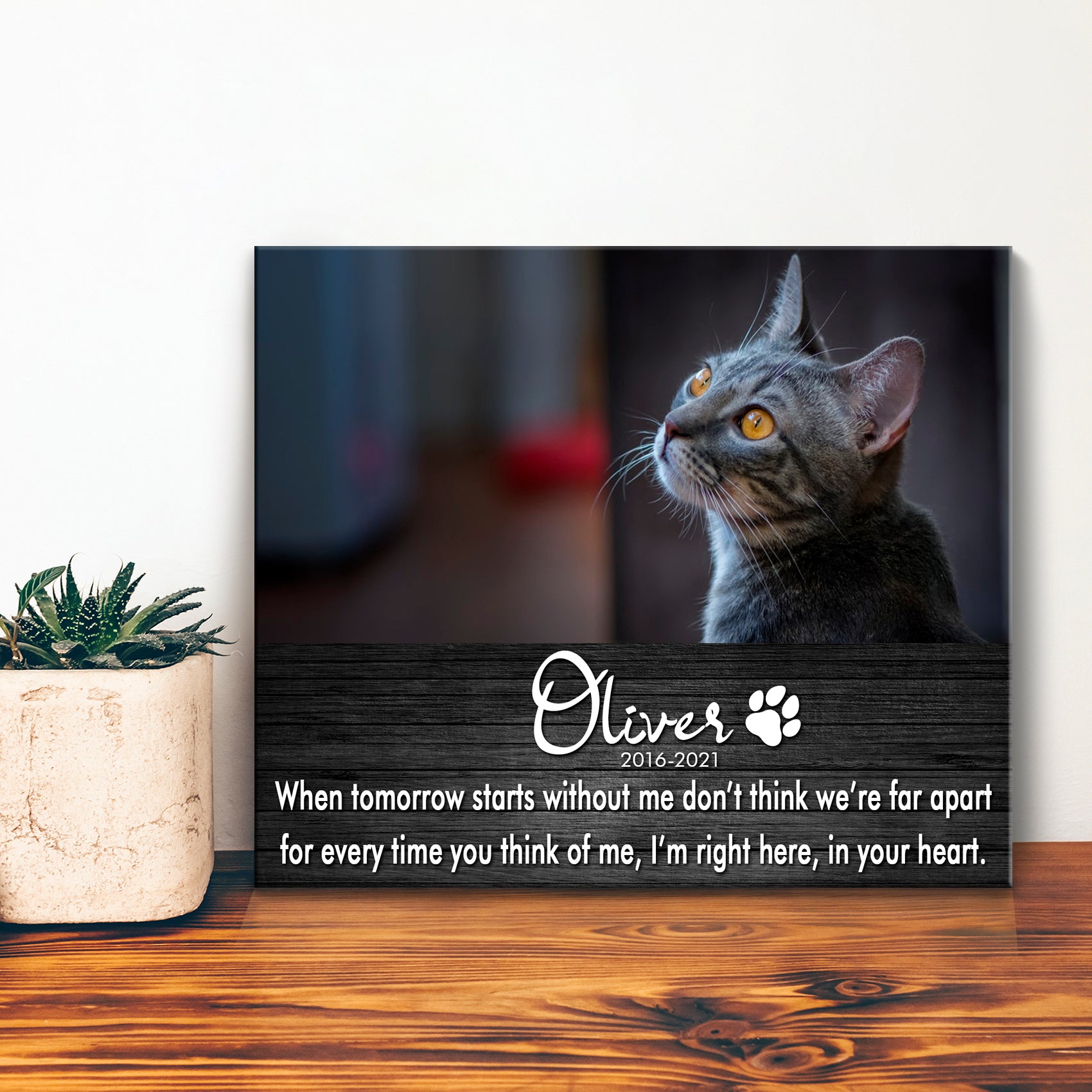 Cat Memorial Sign Style 3 - Image by Tailored Canvases