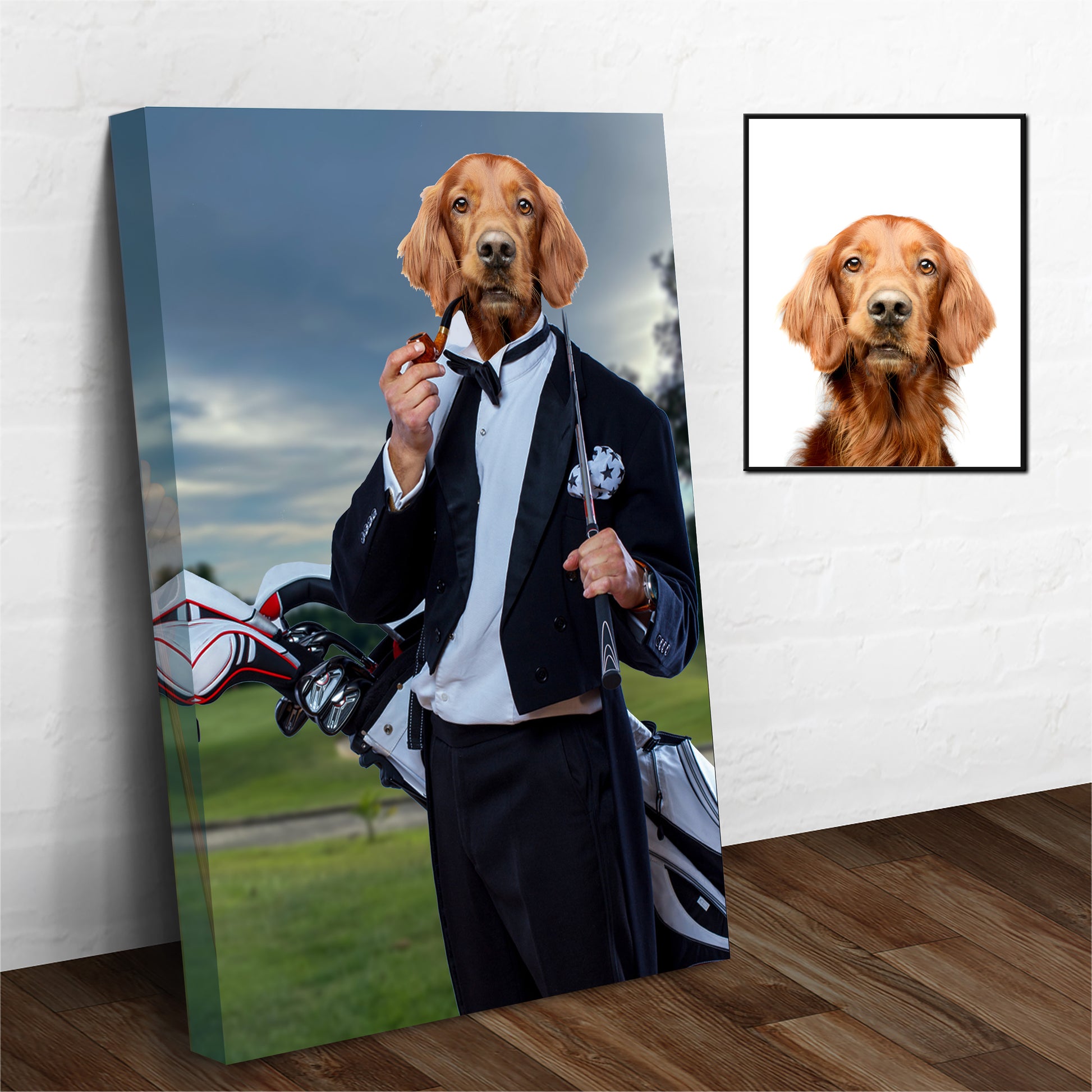 Pet Golf Portrait Sign III Style 1 - Image by Tailored Canvases