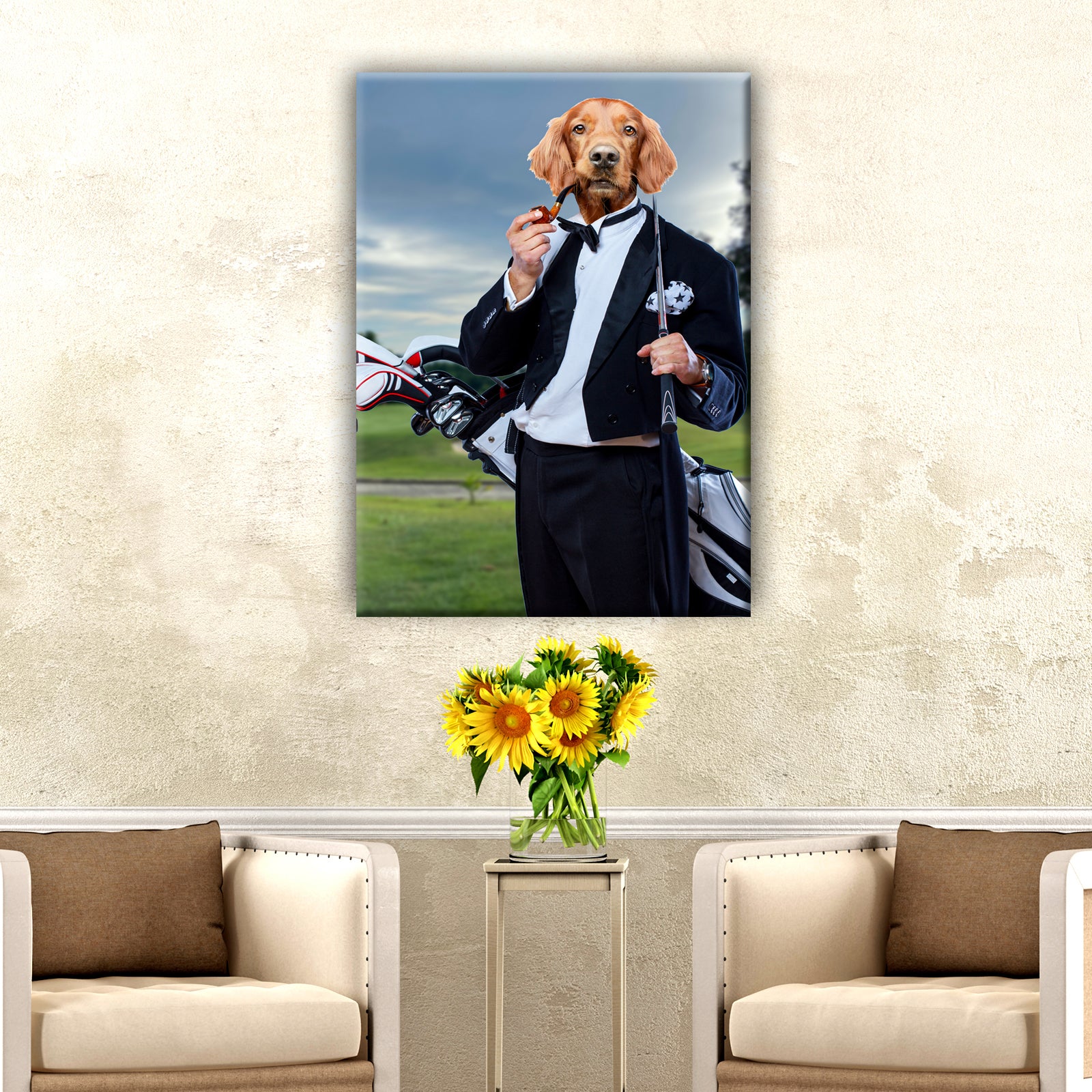 Pet Golf Portrait Sign III Style 2 - Image by Tailored Canvases