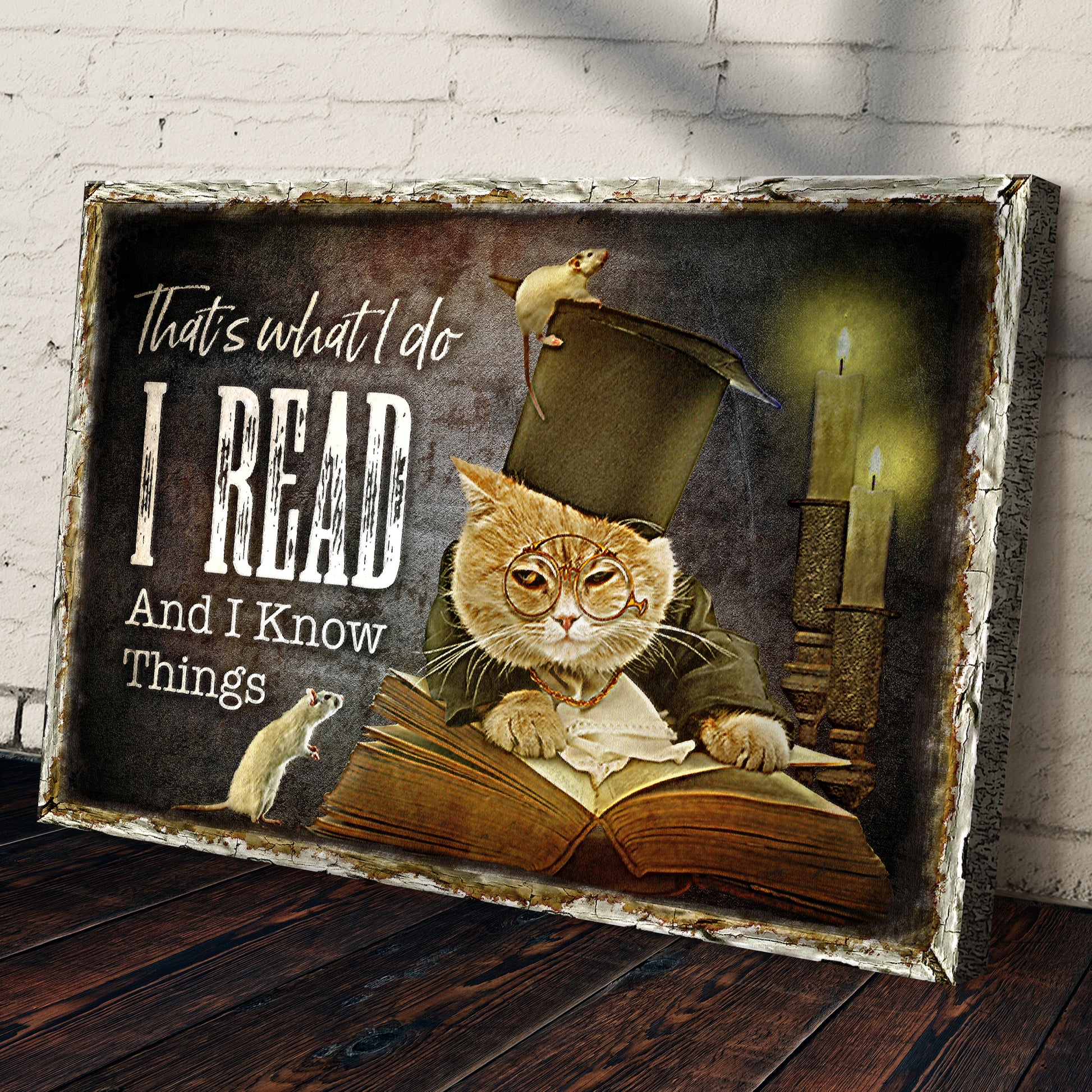 I Read And I Know Things Pet Sign Style 2 - Image by Tailored Canvases