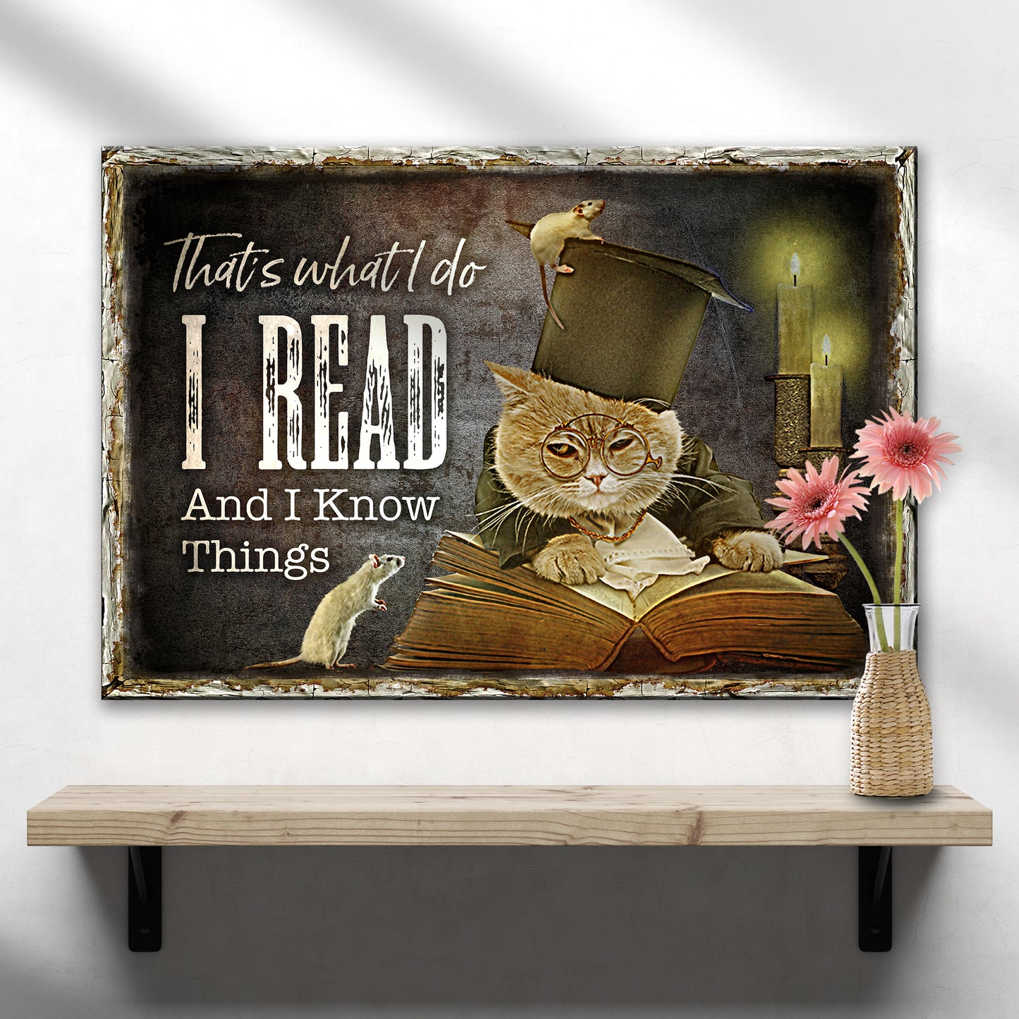 I Read And I Know Things Pet Sign - Image by Tailored Canvases