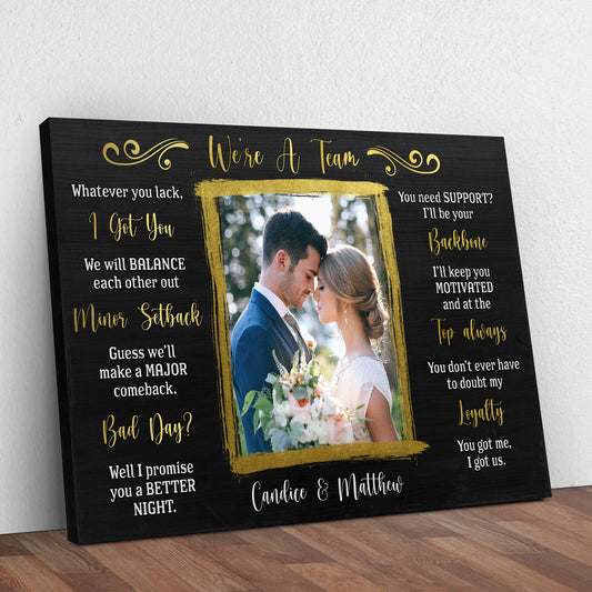 We're A Team Couple Sign Style 2 - Image by Tailored Canvases