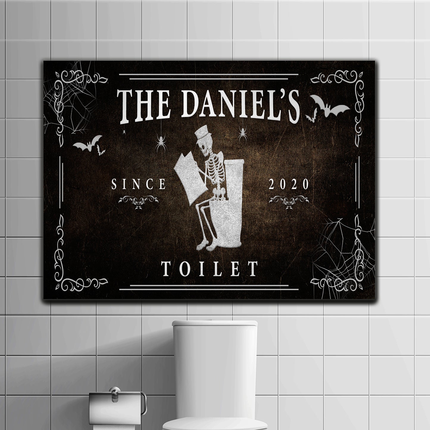 Gothic Toilet Sign Style 2 - Image by Tailored Canvases