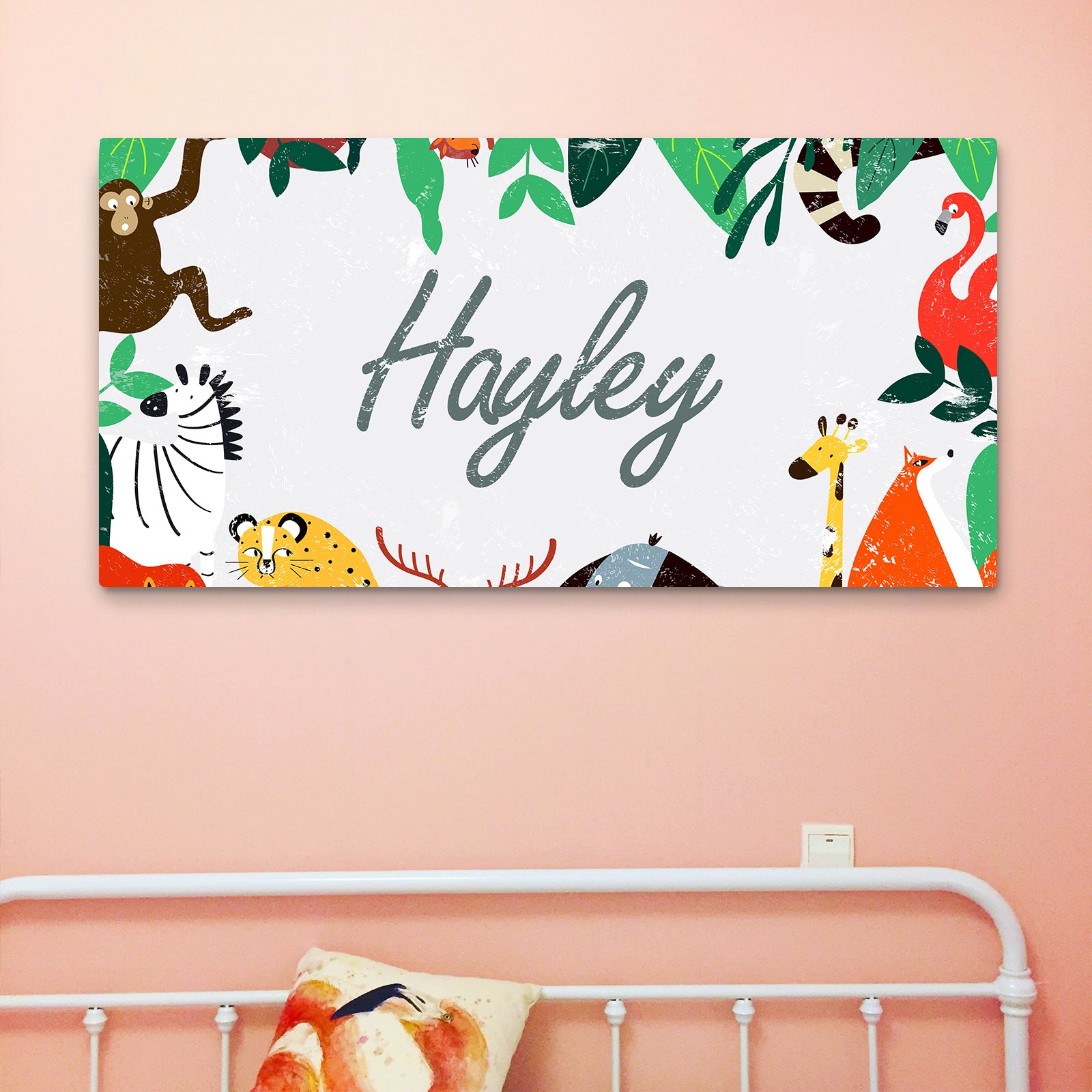 Safari Prints Kids Room Sign Style 1 - Image by Tailored Canvases