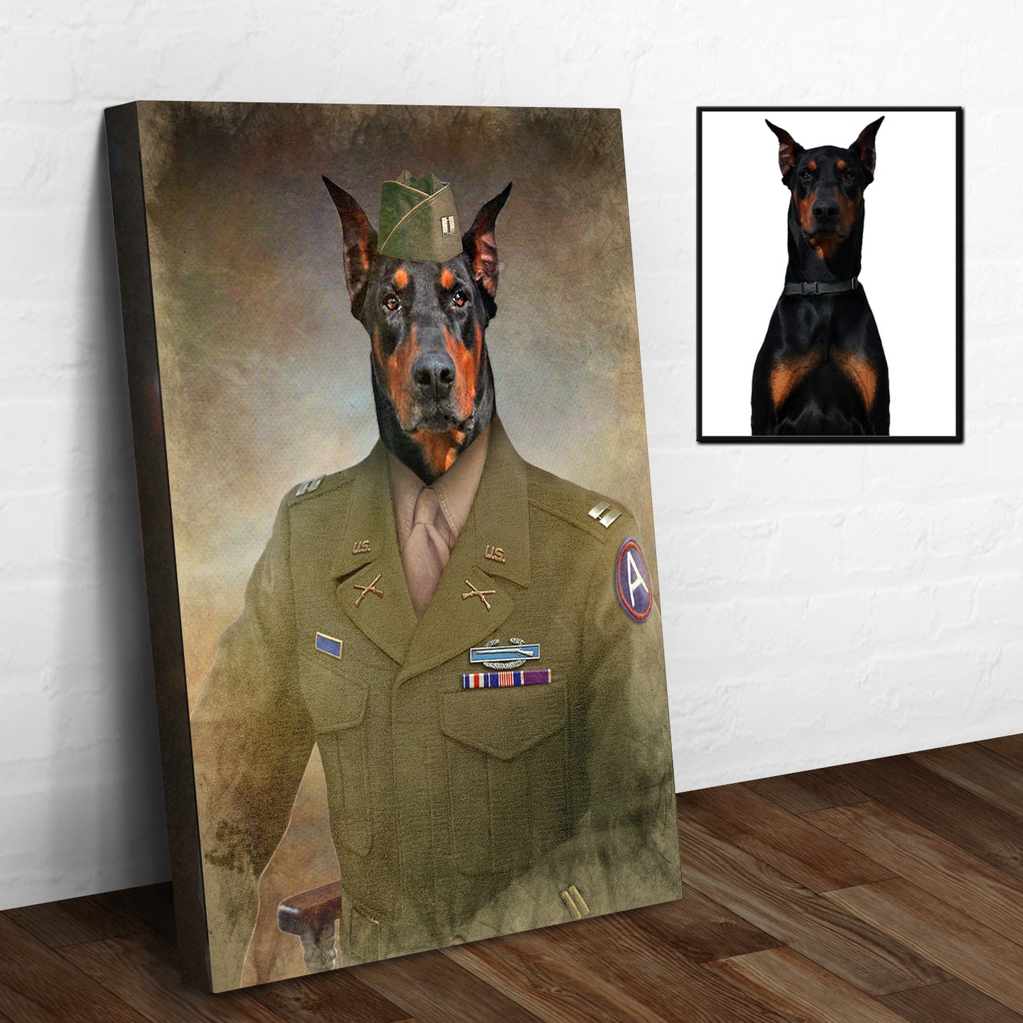 Pet Doberman Military Dog Sign - Image by Tailored Canvases