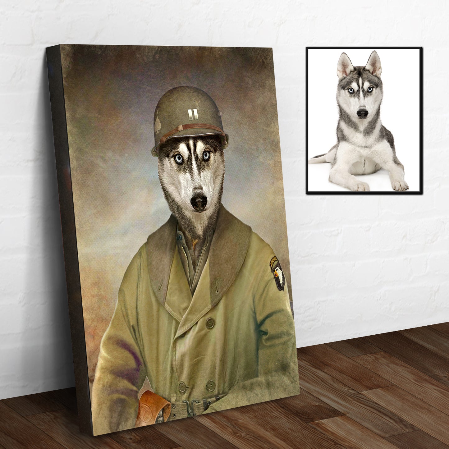 Pet Husky Military Dog Sign - Image by Tailored Canvases
